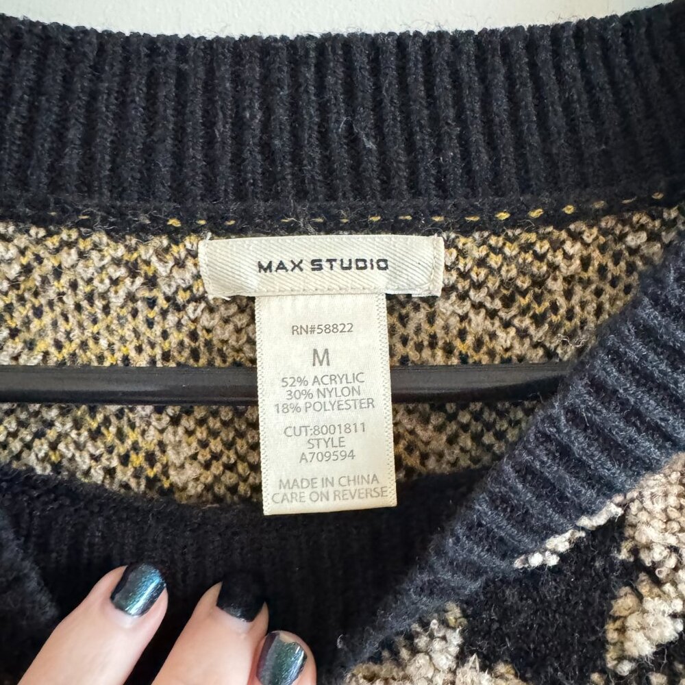 Max Studio Herringbone Sweater - image 3